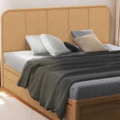 IDMarket Tête de lit sur pied FLORA 160 cm façon cannage* Tête De Lit