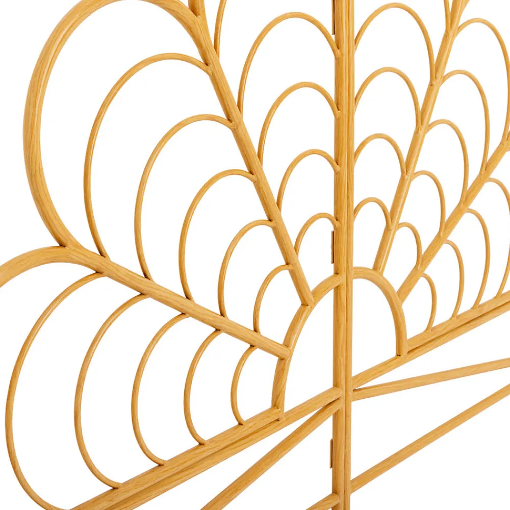 Tête de lit sur pied IVY 160 cm effet rotin en forme de fleur>IDMarket Best