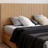IDMarket Tête de lit sur pied JULIETTE 160 cm effet lattes tasseau bois* Tête De Lit
