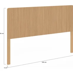 IDMarket Tête de lit sur pied JULIETTE 160 cm effet lattes tasseau bois* Tête De Lit
