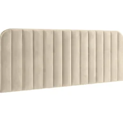 Tête de lit suspendue ALBA 160 cm en velours beige>IDMarket Online