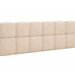 Tête de lit suspendue matelassée NUAGE velours beige 160 cm>IDMarket Hot
