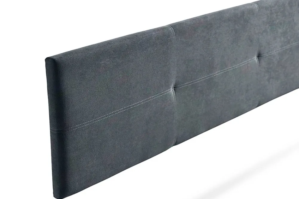 Tête de Lit Tapisée ALMA Aqualine 130x50x5 cm - Gris Foncé ->Moonia Online