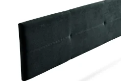 Moonia Tête de Lit Tapisée ALMA Aqualine 170x50x5 cm - Noir -* Tête De Lit