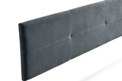Tête de Lit Tapisée ALMA Aqualine 90x50x5 cm - Gris Foncé -><noscript><img width=