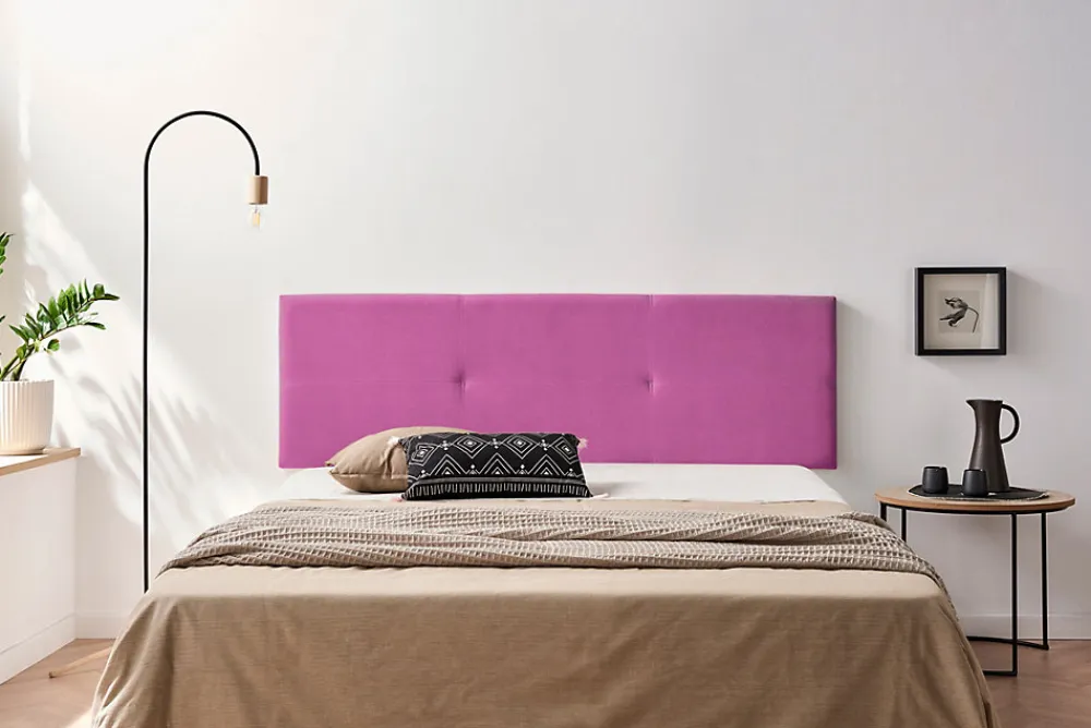 Tête de Lit Tapisée ALMA Aqualine 100x50x5 cm - Fuchsia ->Moonia Discount