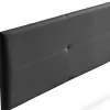 Moonia Tête de Lit Tapisée ALMA Simili cuir 145x50x5 cm - Noir -* Tête De Lit