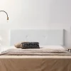Moonia Tête de Lit Tapisée ALMA Simili cuir 90x50x5 cm - Blanc -* Tête De Lit