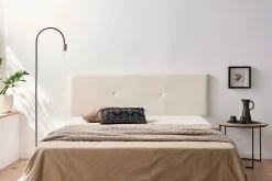 Tête de Lit Tapisée ALMA Simili cuir 145x50x5 cm - Beige ->Moonia Clearance