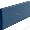Moonia Tête de Lit Tapisée ALMA Simili cuir 160x50x5 cm - Bleu Foncé -* Tête De Lit