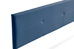 Moonia Tête de Lit Tapisée ALMA Simili cuir 160x50x5 cm - Bleu Foncé -* Tête De Lit