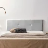 Moonia Tête de Lit Tapisée ALMA Simili cuir 90x50x5 cm - Argent -* Tête De Lit