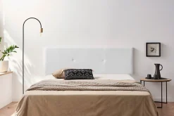 Tête de Lit Tapisée ALMA Simili cuir 100x50x5 cm - Blanc ->Moonia New