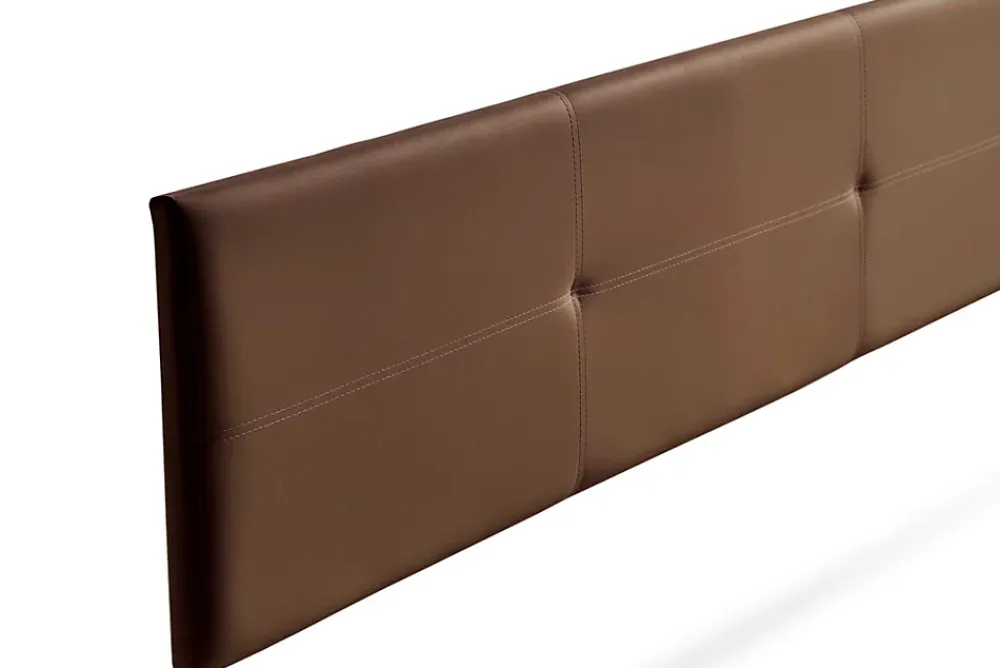 Moonia Tête de Lit Tapisée ALMA Simili cuir 115x50x5 cm - Marron -* Tête De Lit