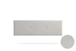 Moonia Tête de Lit Tapisée ALMA Simili cuir 100x50x5 cm - Gris Clair -* Tête De Lit