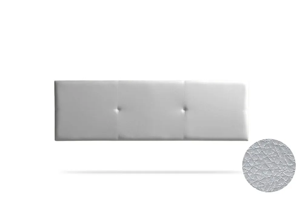Tête de Lit Tapisée ALMA Simili cuir 145x50x5 cm - Argent ->Moonia New