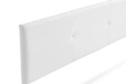 Moonia Tête de Lit Tapisée ALMA Simili cuir 130x50x5 cm - Blanc -* Tête De Lit
