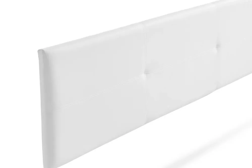 Moonia Tête de Lit Tapisée ALMA Simili cuir 130x50x5 cm - Blanc -* Tête De Lit
