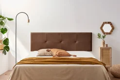 Tête de Lit Tapisée ALTEA Aqualine 115x50x5 cm - Chocolat ->Moonia Clearance