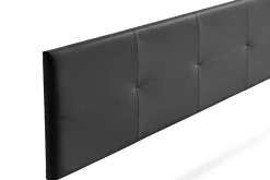 Moonia Tête de Lit Tapisée ALTEA Simili cuir 100x50x5 cm - Noir -* Tête De Lit