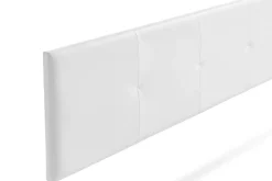 Moonia Tête de Lit Tapisée ALTEA Simili cuir 145x50x5 cm - Blanc -* Tête De Lit