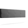 Moonia Tête de Lit Tapisée ALTEA Simili cuir 130x50x5 cm - Gris Foncé -* Tête De Lit
