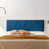 Moonia Tête de Lit Tapisée ALTEA Simili cuir 90x50x5 cm - Bleu Foncé -* Tête De Lit
