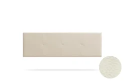 Moonia Tête de Lit Tapisée ALTEA Simili cuir 145x50x5 cm - Blanc Cassé -* Tête De Lit