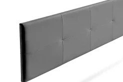 Tête de Lit Tapisée ALTEA Simili cuir 90x50x5 cm - Gris Foncé -><noscript><img width=