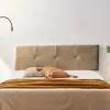 Moonia Tête de Lit Tapisée ALTEA Simili cuir 115x50x5 cm - Or -* Tête De Lit