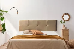 Moonia Tête de Lit Tapisée ALTEA Simili cuir 115x50x5 cm - Or -* Tête De Lit