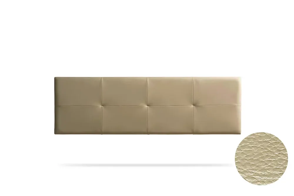 Moonia Tête de Lit Tapisée ALTEA Simili cuir 115x50x5 cm - Or -* Tête De Lit