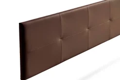 Moonia Tête de Lit Tapisée ALTEA Simili cuir 115x50x5 cm - Marron -* Tête De Lit