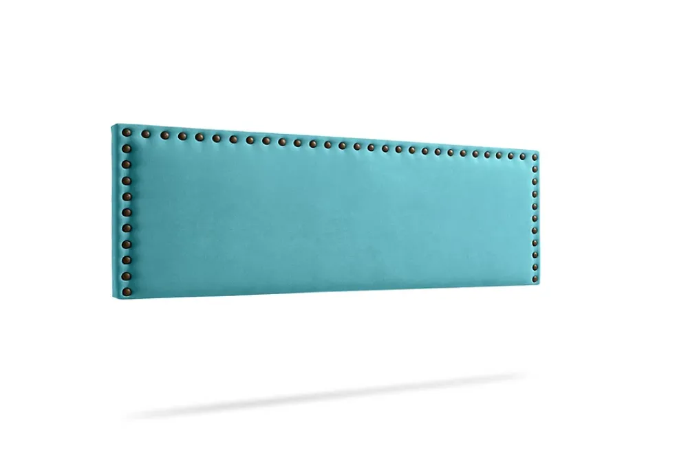 Moonia Tête de Lit Tapisée MODENA Aqualine 145x55x8 cm - Turquoise -* Tête De Lit