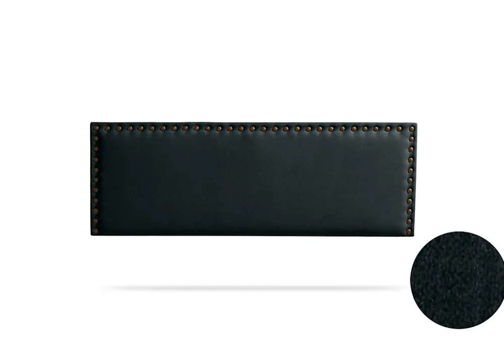 Tête de Lit Tapisée MODENA Aqualine 160x55x8 cm - Noir ->Moonia Outlet