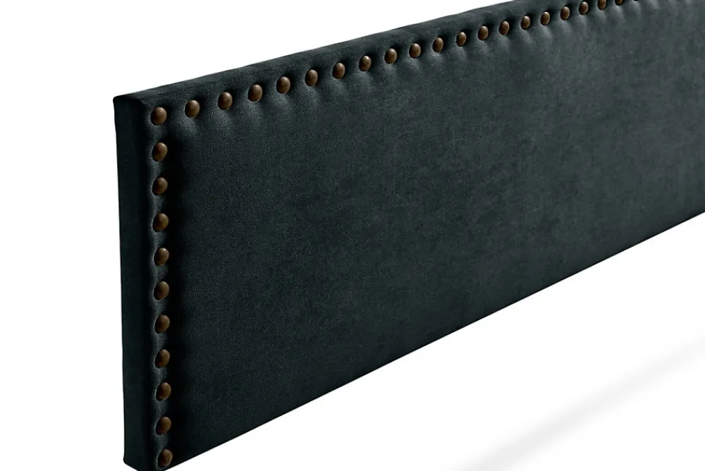 Tête de Lit Tapisée MODENA Aqualine 160x55x8 cm - Noir ->Moonia Outlet