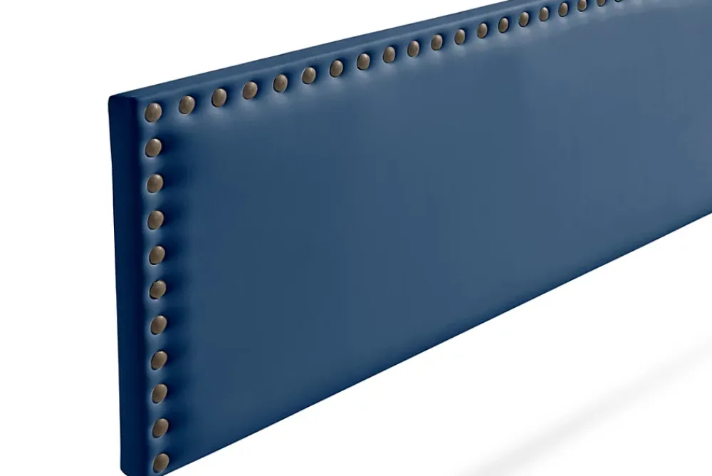 Moonia Tête de Lit Tapisée MODENA Simili cuir 100x55x8 cm - Bleu Foncé -* Tête De Lit
