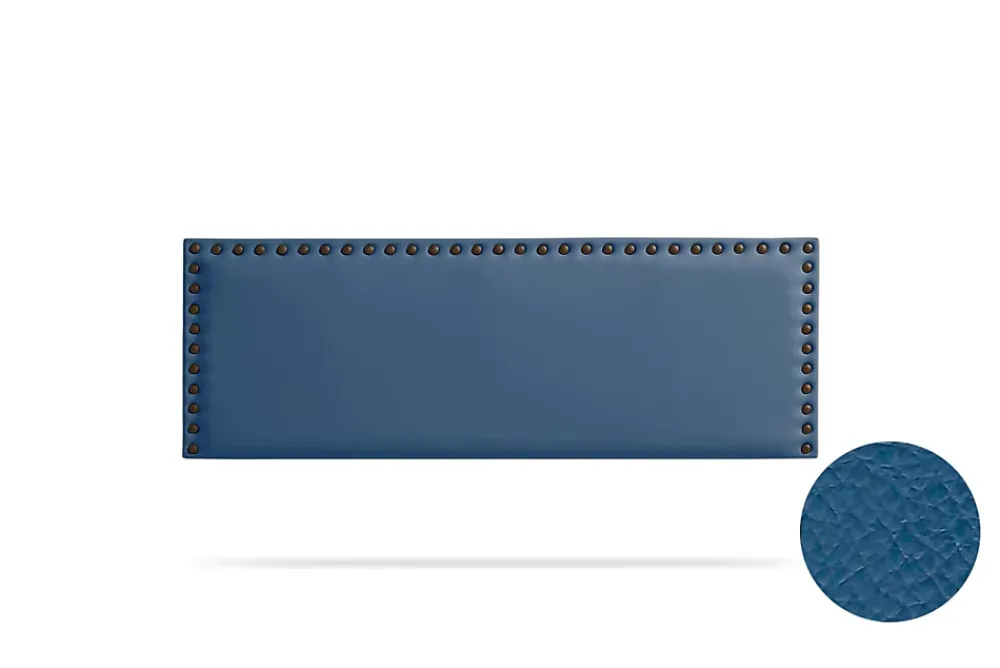 Moonia Tête de Lit Tapisée MODENA Simili cuir 100x55x8 cm - Bleu Foncé -* Tête De Lit
