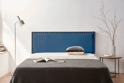Moonia Tête de Lit Tapisée MODENA Simili cuir 100x55x8 cm - Bleu Foncé -* Tête De Lit