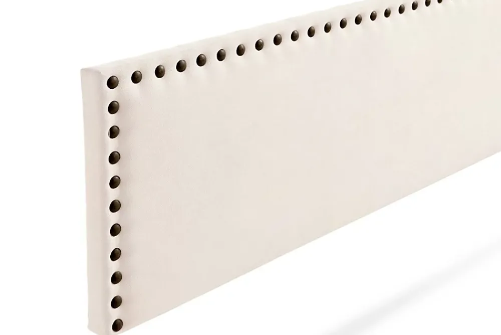 Moonia Tête de Lit Tapisée MODENA Aqualine 145x55x8 cm - Beige -* Tête De Lit