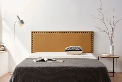 Tête de Lit Tapisée MODENA Simili cuir 130x55x8 cm - Marron Clair ->Moonia Sale