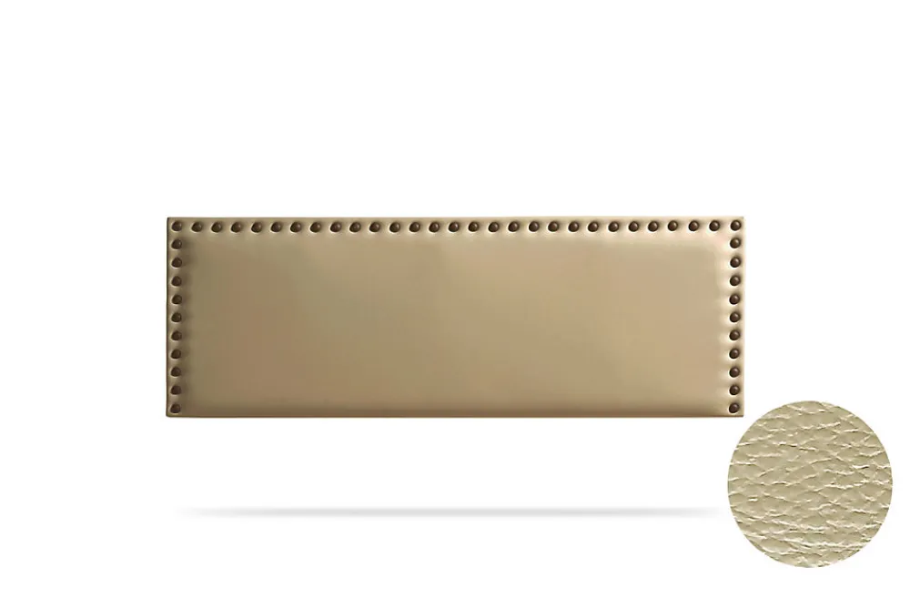 Tête de Lit Tapisée MODENA Simili cuir 115x55x8 cm - Or ->Moonia New