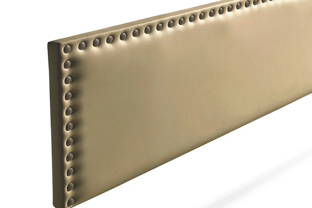 Tête de Lit Tapisée MODENA Simili cuir 115x55x8 cm - Or ->Moonia New