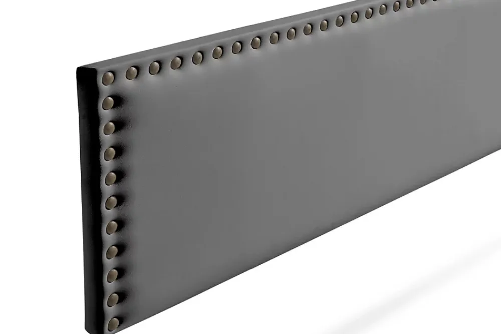 Moonia Tête de Lit Tapisée MODENA Simili cuir 130x55x8 cm - Gris Foncé -* Tête De Lit