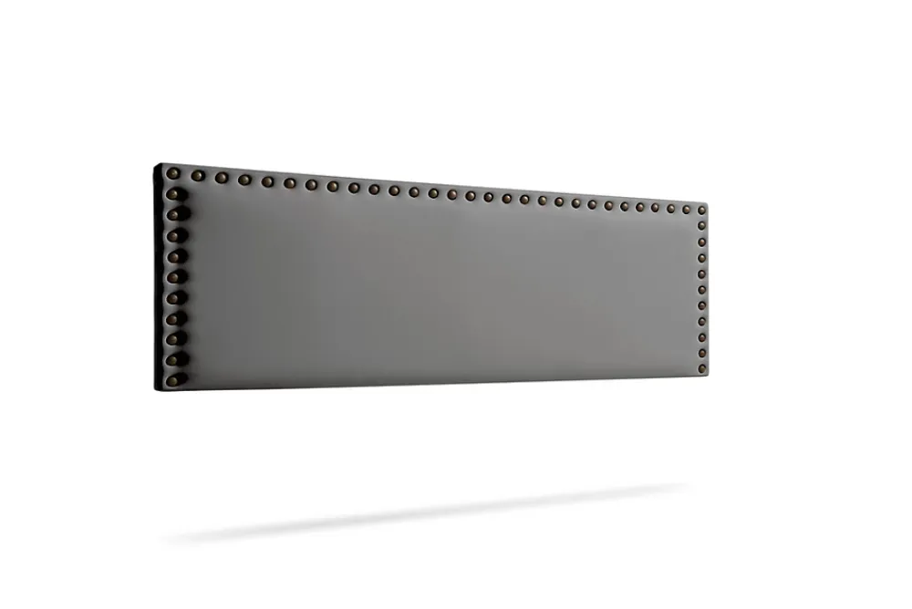 Moonia Tête de Lit Tapisée MODENA Simili cuir 130x55x8 cm - Gris Foncé -* Tête De Lit