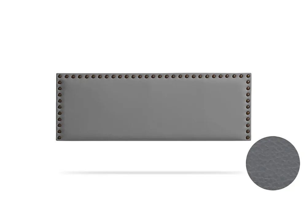 Moonia Tête de Lit Tapisée MODENA Simili cuir 130x55x8 cm - Gris Foncé -* Tête De Lit