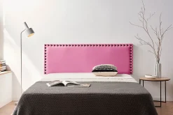 Moonia Tête de Lit Tapisée MODENA Simili cuir 100x55x8 cm - Rose -* Tête De Lit