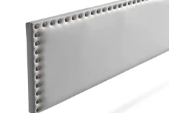 Moonia Tête de Lit Tapisée MODENA Simili cuir 115x55x8 cm - Argent -* Tête De Lit