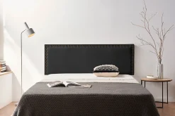 Tête de Lit Tapisée MODENA Simili cuir 100x55x8 cm - Noir ->Moonia Discount