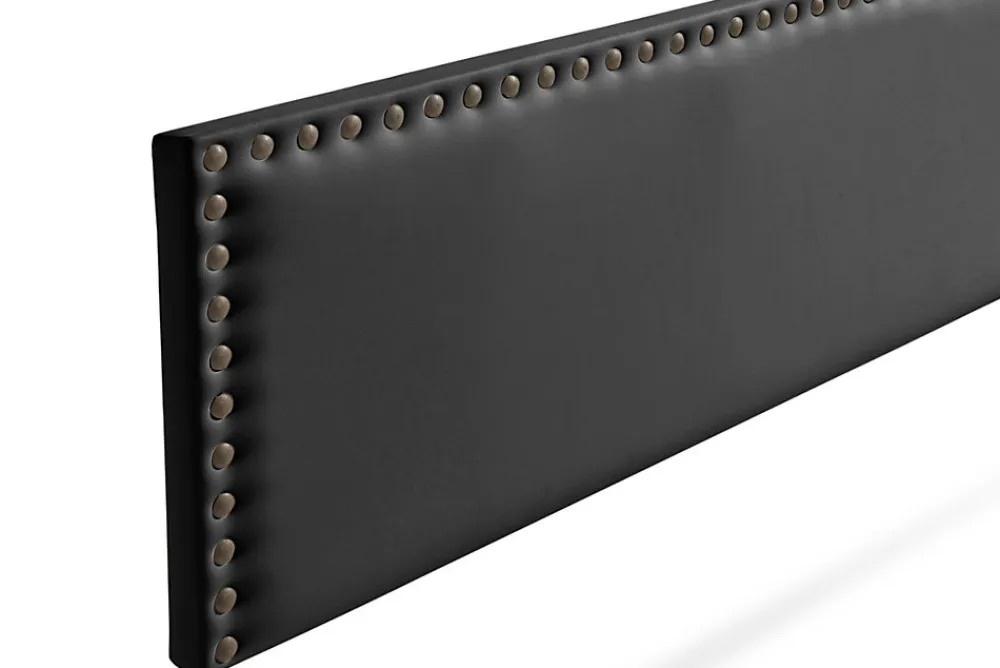 Tête de Lit Tapisée MODENA Simili cuir 100x55x8 cm - Noir ->Moonia Discount